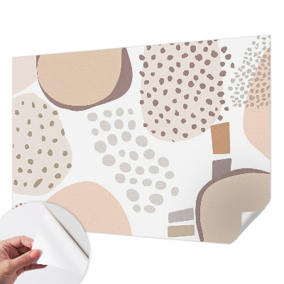 Peel-and-stick wall mural for kids' room with a subtle dotted pattern