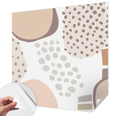 Peel-and-stick wall mural for kids' room with a subtle dotted pattern