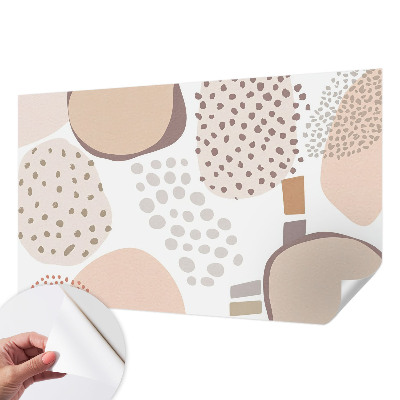 Peel-and-stick wall mural for kids' room with a subtle dotted pattern