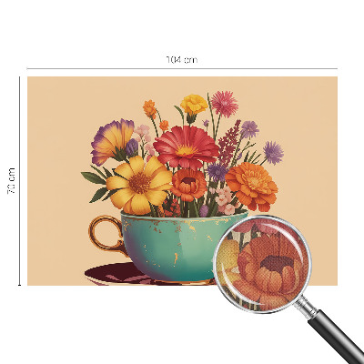 3D wall mural A colorful bouquet
