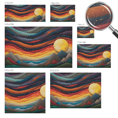 Peel and stick wall mural Colorful mountains