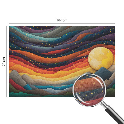Peel and stick wall mural Colorful mountains