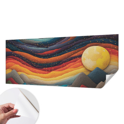 Peel and stick wall mural Colorful mountains