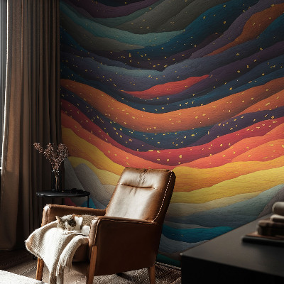 Peel and stick wall mural Colorful mountains