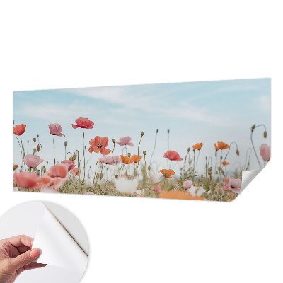 Nursery wall mural Poppy flowers
