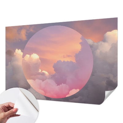 Children's wall mural featuring an ethereal cloud motif