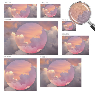 Children's wall mural featuring an ethereal cloud motif
