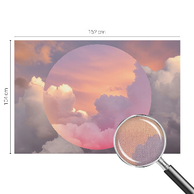 Children's wall mural featuring an ethereal cloud motif