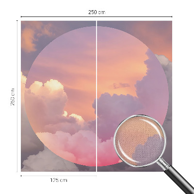 Children's wall mural featuring an ethereal cloud motif