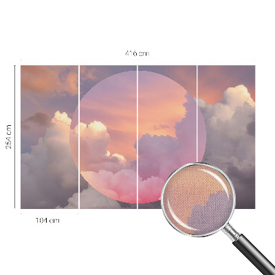 Children's wall mural featuring an ethereal cloud motif