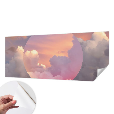 Children's wall mural featuring an ethereal cloud motif