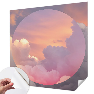 Children's wall mural featuring an ethereal cloud motif