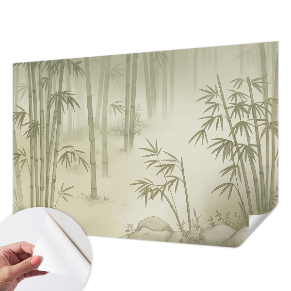 Baby room wall mural with a peaceful landscape design