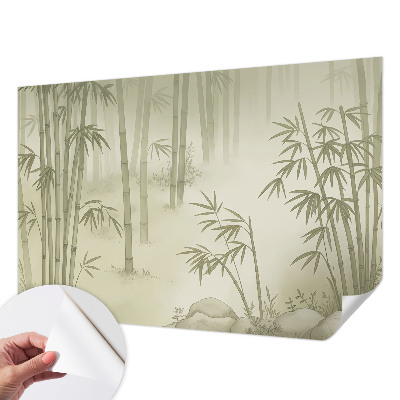 Baby room wall mural with a peaceful landscape design