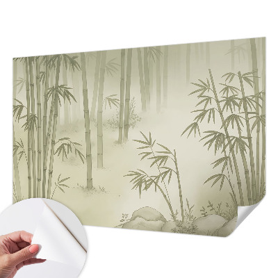 Baby room wall mural with a peaceful landscape design