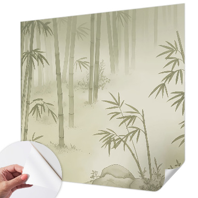 Baby room wall mural with a peaceful landscape design
