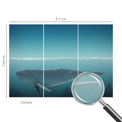Peel and stick wallpaper mural with the 
