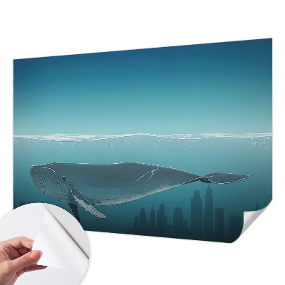 Peel and stick wallpaper mural with the 