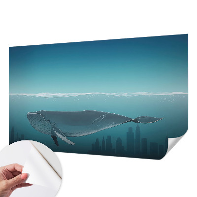 Peel and stick wallpaper mural with the 