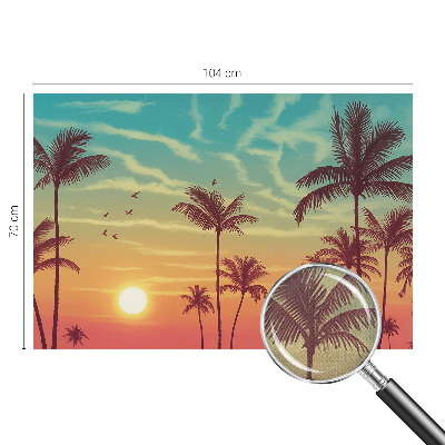 Self-adhesive photo wallpaper with a tropical landscape design