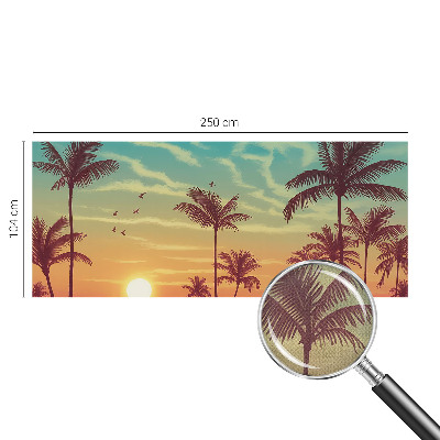 Self-adhesive photo wallpaper with a tropical landscape design