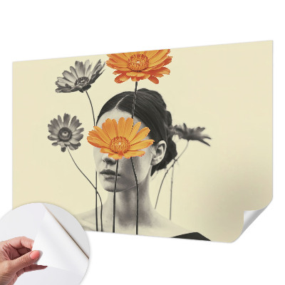 Removable wall mural showing a surrealist vision
