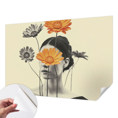Removable wall mural showing a surrealist vision