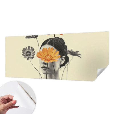 Removable wall mural showing a surrealist vision