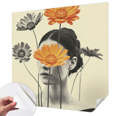 Removable wall mural showing a surrealist vision