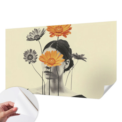 Removable wall mural showing a surrealist vision