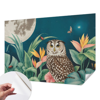 Peel and stick wall mural for bedroom Moon Safari