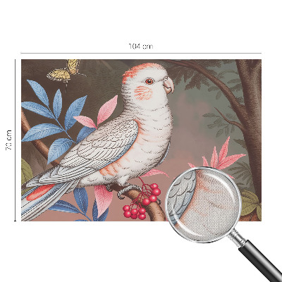 Peel and stick wall mural with a tropical nature design for a kids' room