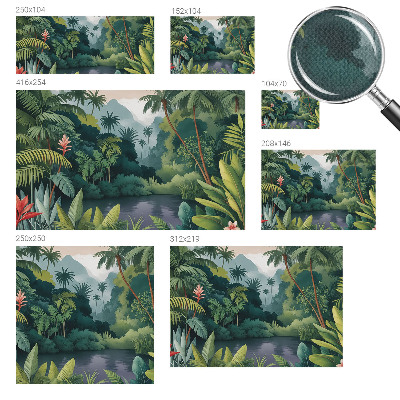 3D wall mural with an exotic scenery design