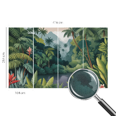 3D wall mural with an exotic scenery design