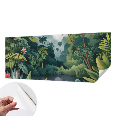 3D wall mural with an exotic scenery design