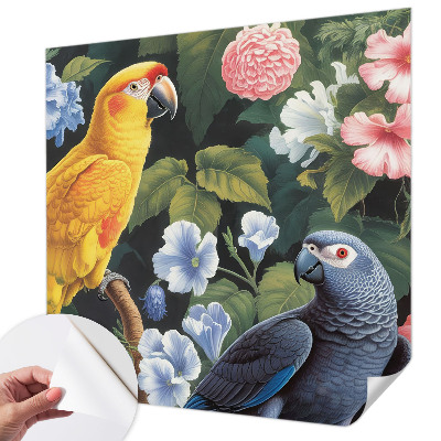 Nursery wall mural Exotic birds