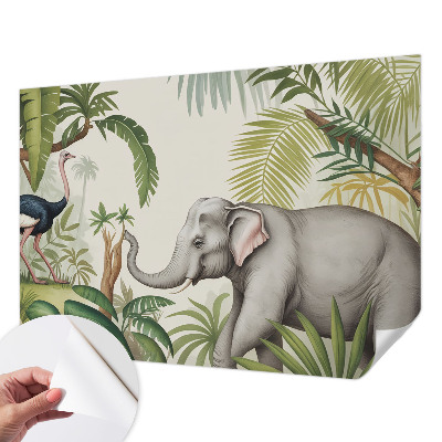 3D photo wallpaper mural with an exotic scene
