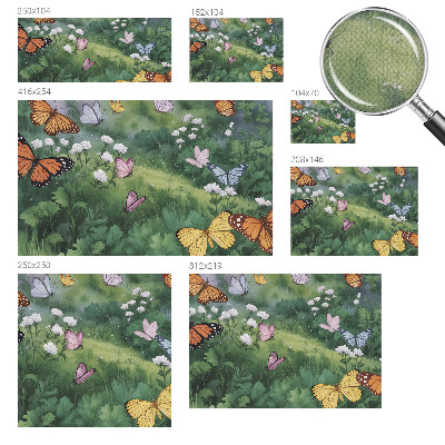 Baby room wall mural Butterflies in the meadow