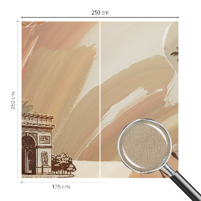 Peel and stick wallpaper mural with an exotic travel-inspired design