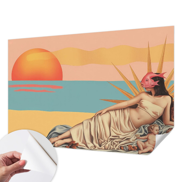 Peel and stick wall mural with