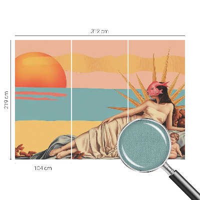 Peel and stick wall mural with 