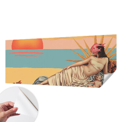Peel and stick wall mural with 