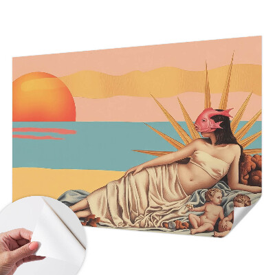 Peel and stick wall mural with 