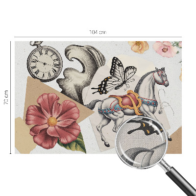 Self-adhesive wall mural Vintage flowers