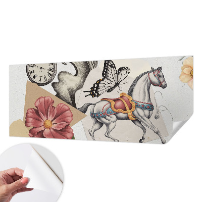 Self-adhesive wall mural Vintage flowers