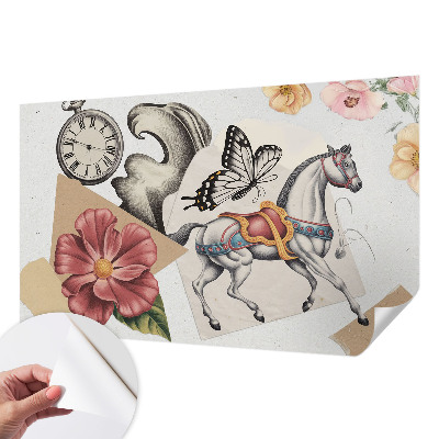 Self-adhesive wall mural Vintage flowers