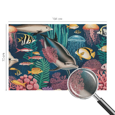 Stick-on wall mural Underwater fauna