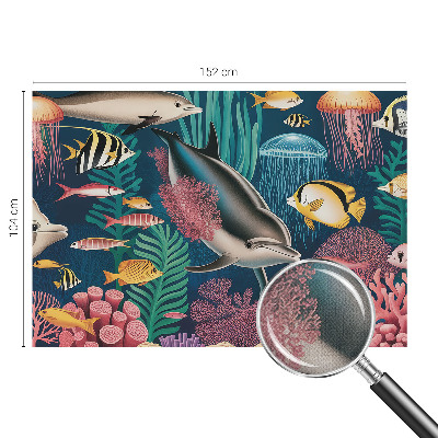 Stick-on wall mural Underwater fauna