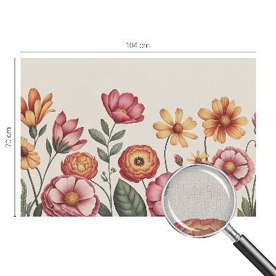 Self-adhesive photo wallpaper with a floral arrangement design