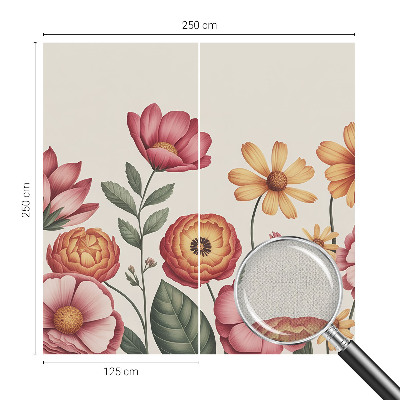 Self-adhesive photo wallpaper with a floral arrangement design